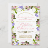 Invitation Mariage de cadre Floral Pastel Floral Printemps (Devant)
