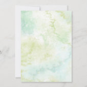 Invitation Mariage de cadre géométrique Botanique rose vert o (Dos)