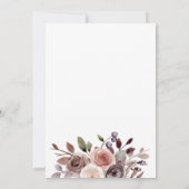 Invitation Mariage de cadre géométrique Floral de la Bourgogn (Dos)