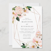 Invitation Mariage de cadre géométrique flush flush Spring (Devant)