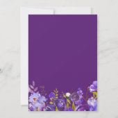 Invitation Mariage de cadre géométrique moderne et violet sau (Dos)