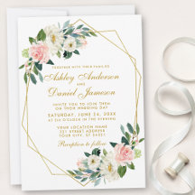 Mariage de cadre géométrique moderne Floral Rose o
