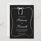 Invitation Mariage de cadre moderne Black & White Line (Devant)