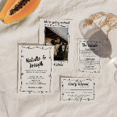 Invitation Mariage de cadre moderne unique à écriture rétro