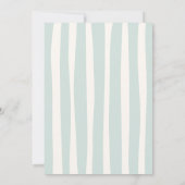 Invitation Mariage de cadre ondulé vert Doodle (Dos)