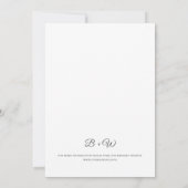 Invitation Mariage de cadre photo floral simple moderne (Dos)