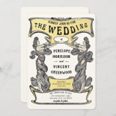 Invitation Mariage de cadre pour femmes Art Nouveau2 (Devant / Derrière)