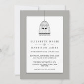 Invitation Mariage de cage cardiaque vintage (Devant)