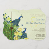 Invitation Mariage de cage d'oiseaux de la Marine et du Pacif (Devant / Derrière)