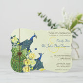 Invitation Mariage de cage d'oiseaux de la Marine et du Pacif (Debout devant)