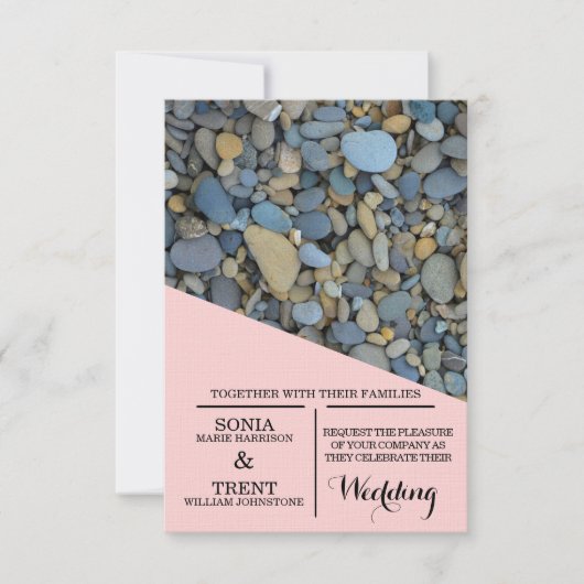 Invitation Mariage de cailloux River Stones (Devant)