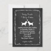 Invitation Mariage de Cairn Terrier Silhouettes (Devant)