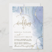 Invitation Mariage de calligraphie aquarelle (Devant)
