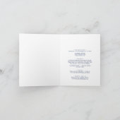 Invitation Mariage de calligraphie de la marine romantique (Intérieur)