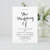 Invitation Mariage de calligraphie de mariée et de chambre si (Debout devant)