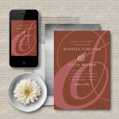 Invitation Mariage de calligraphie de script de l'esplanade d