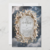 Invitation Mariage de calligraphie des lumières magiques éton (Devant)