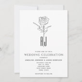Invitation Mariage de calligraphie élégante (Devant)