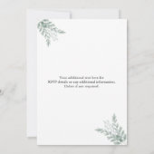 Invitation Mariage de calligraphie Eucalyptus rustique (Dos)