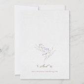 Invitation Mariage de calligraphie Fleur sauvage aquarelle (Dos)