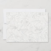 Invitation Mariage de calligraphie florale minimaliste modern (Dos)
