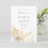 Invitation Mariage de calligraphie florale romantique (Debout devant)