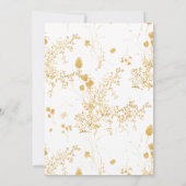 Invitation Mariage de calligraphie florale romantique (Dos)