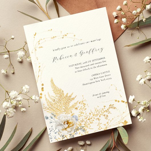 Invitation Mariage de calligraphie florale romantique