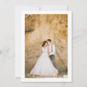 Invitation Mariage de calligraphie florale rose (Dos)