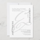 Invitation Mariage de calligraphie formelle délicate (Devant)