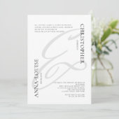 Invitation Mariage de calligraphie formelle délicate (Debout devant)