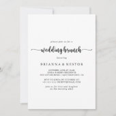 Invitation Mariage de calligraphie minimaliste Brunch (Devant)