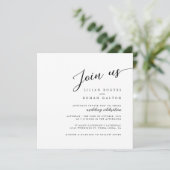 Invitation Mariage de calligraphie minimaliste moderne (Debout devant)