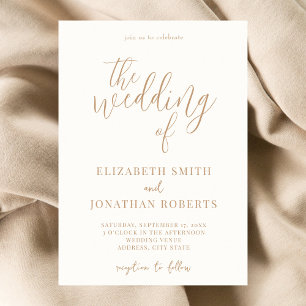 Invitation Mariage de calligraphie minimaliste moderne