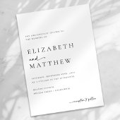 Invitation Mariage de calligraphie minimaliste moderne