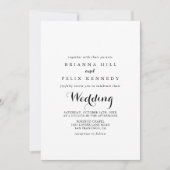 Invitation Mariage de calligraphie moderne (Devant)