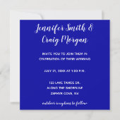 Invitation Mariage de calligraphie moderne à l'eau bleue (Devant)