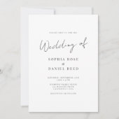 Invitation Mariage de calligraphie moderne simple (Devant)