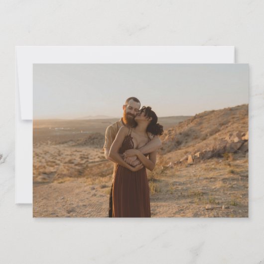 Invitation Mariage de calligraphie noir blanc (Dos)