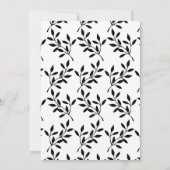 Invitation Mariage de calligraphie noire simple (Dos)