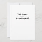 Invitation Mariage de calligraphie rustique (Dos)