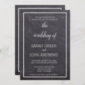 Invitation Mariage de calligraphie simple (Devant / Derrière)