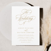 Invitation Mariage de calligraphie Tourbillonnant romantique 