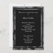INVITATION MARIAGE DE CALQUE DE CONCEPTION DE BOKEH EN NOIR D (Devant)