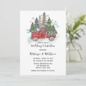 Invitation Mariage de camion Vintage Noël (Debout devant)