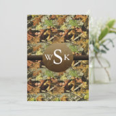 Invitation Mariage de camouflage de Monogramme (Debout devant)