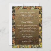 Invitation Mariage de camouflage de Monogramme (Dos)
