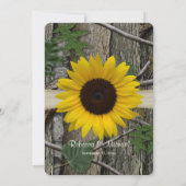 Invitation Mariage de Camouflage de Tournesol Woodland (Dos)