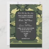 Invitation mariage de camouflage militaire vert (Devant)