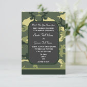 Invitation mariage de camouflage militaire vert (Debout devant)